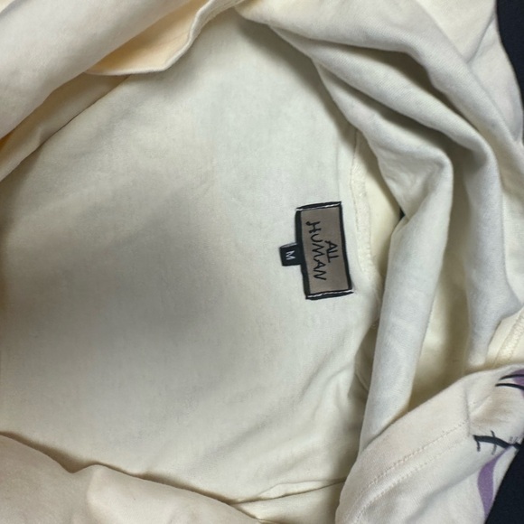 Cream Long Sleeve Sweater with Artistic Monster Designs - Picture 7 of 10